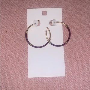 💛3 for $30 💛 burgundy and gold hoops